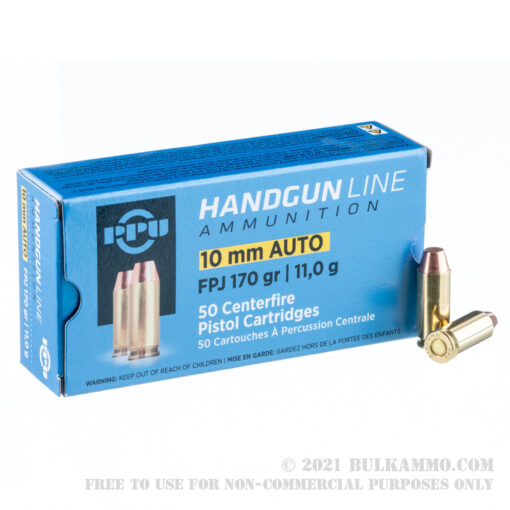 50 rounds10mm Ammo by Prvi Partizan - 170gr FPJ